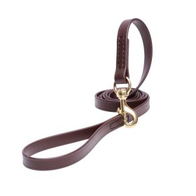 Brown Waterproof Riesenschnauzer Leash Made of Biothane