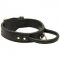Extra Durable Leather Riesenschnauzer Collar with Handle for Attack Training