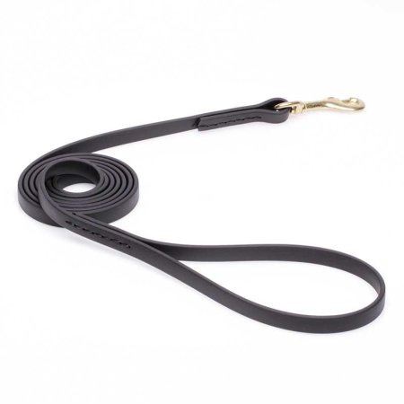 Black Biothane Riesenschnauzer Leash for Walking, Tracking