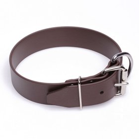 Extra Wide Brown Biothane Riesenschnauzer Collar
