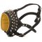 Royal Spiked and Studded Leather Riesenschnauzer Muzzle
