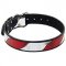 Riesenschnauzer Leather Collar With Handcrafted American Flag Painting
