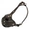 Leather Riesenschnauzer Muzzle for Agitation Training and Military Service