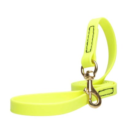 Yellow Waterproof Riesenschnauzer Leash Made of Biothane