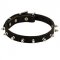 Riesenschnauzer Leather Collar Spiked 3/4 Inch