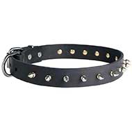 Riesenschnauzer Leather Collar Spiked 30 mm