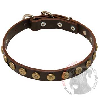 1 inch Wide Leather Riesenschnauzer Collar