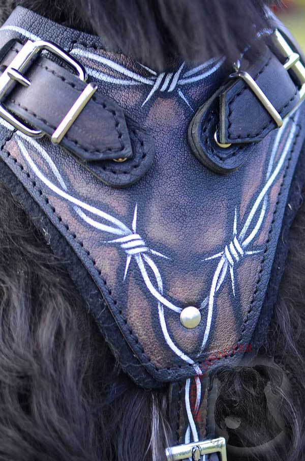Handpainted Barbed Wire Chest Plate with Several Ways of Adjustment