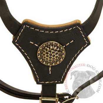 Leather Riesenschnauzer Harness Fashion for Puppy