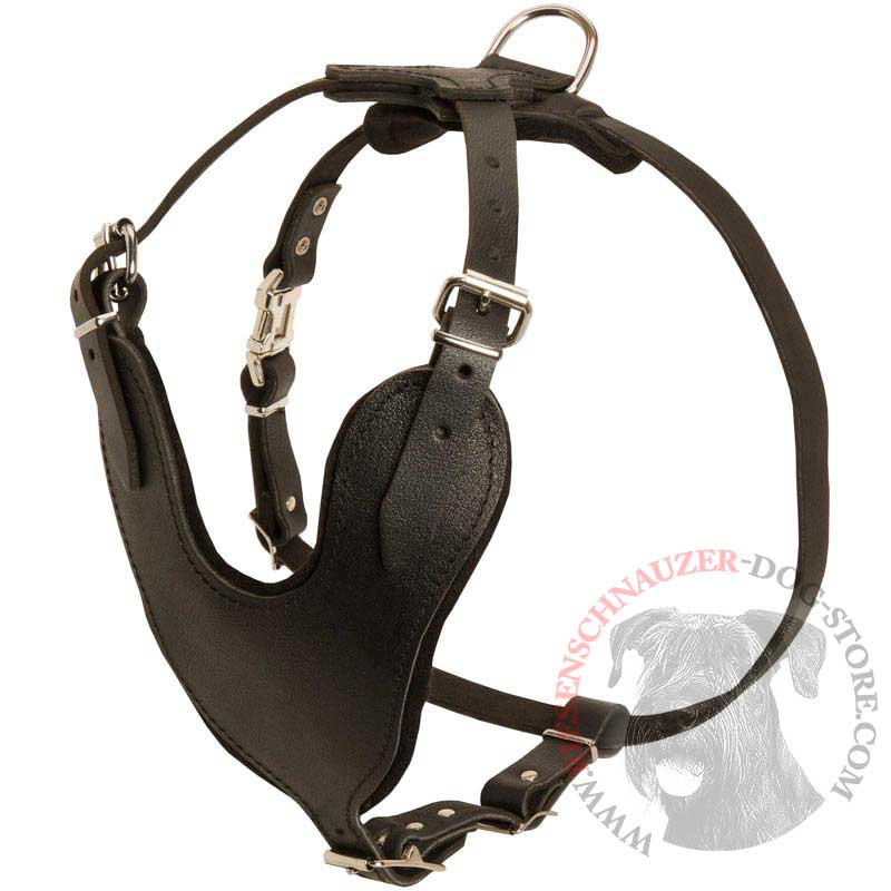 Adjustable Leather Riesenschnauzer Harness for Attack / Agitation Training