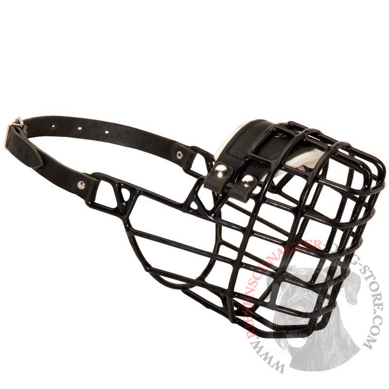 Frost-Resistant Wire Cage Riesenschnauzer Muzzle with One Adjustable Strap - Click Image to Close