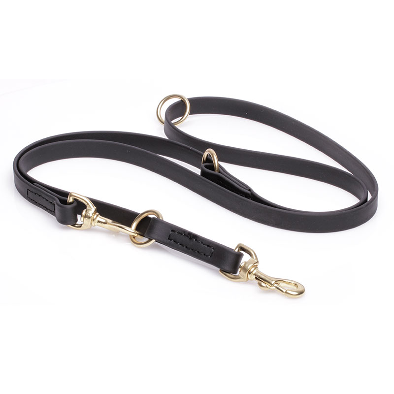 Multipurpose Black Biothane Riesenschnauzer Leash for over 7 Different Activities