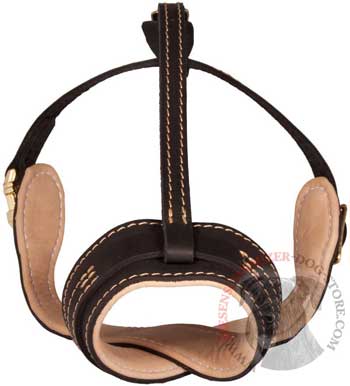 No Barking Light Weight Riesenschnauzer Muzzle Leather for Dog Training