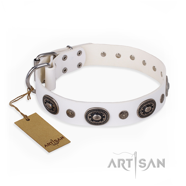 Best quality full grain genuine leather collar created for your four-legged friend