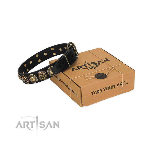 Corrosion proof hardware on dog collar for basic training