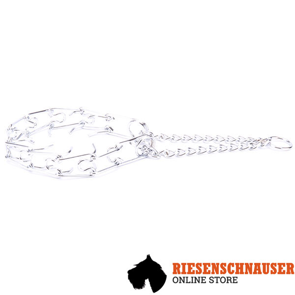 Top-rate chrome plated steel prong collar for training