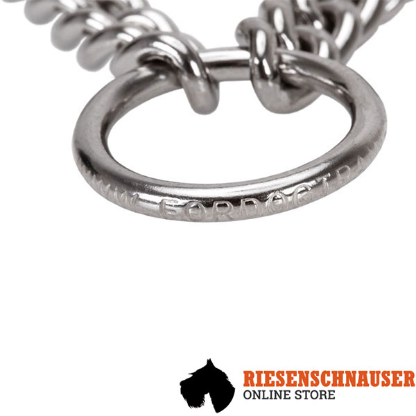 Top quality chrome plated prong collar for ill behaved pets