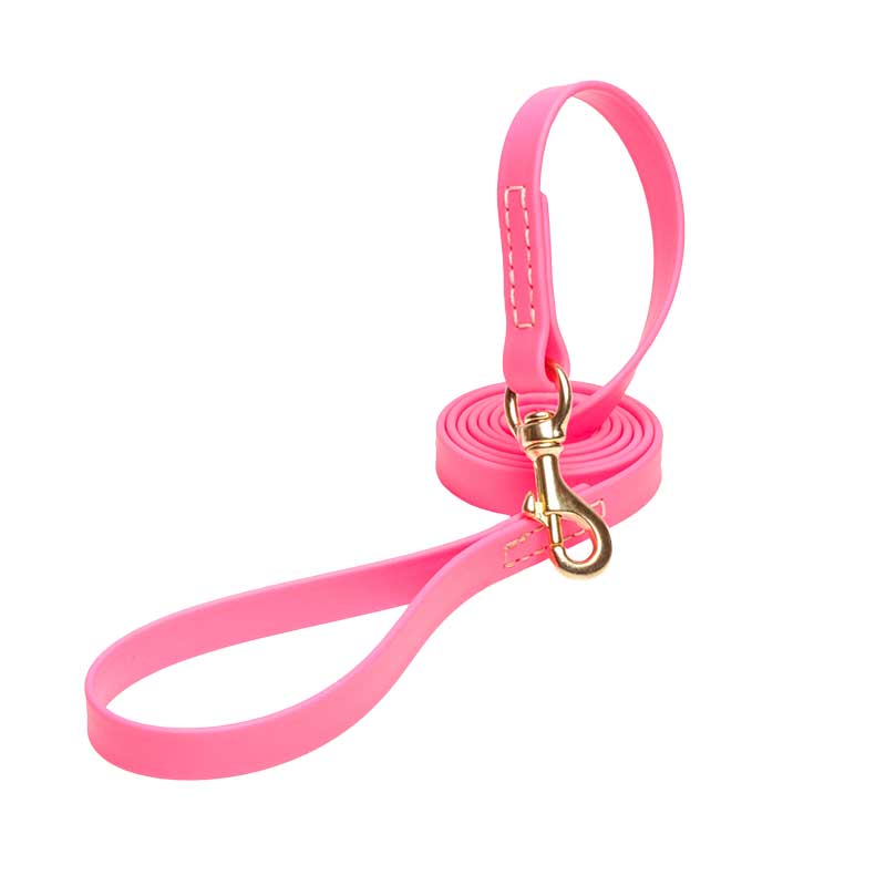 Pink Waterproof Riesenschnauzer Leash Made of Biothane
