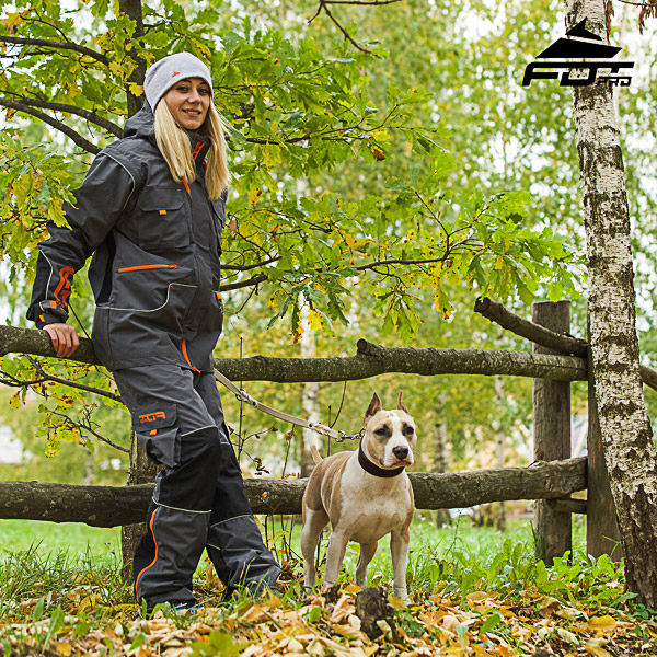 Professional Orange Logo on Men / Women Design Pants for Active Dog Trainers